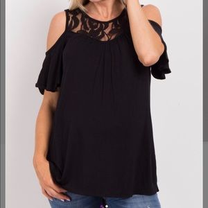 Open shoulder maternity top